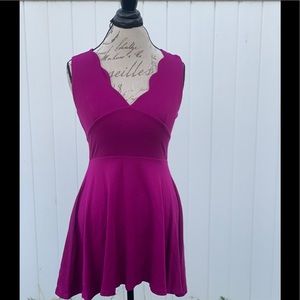 Love Ady fuschia  scallop dress